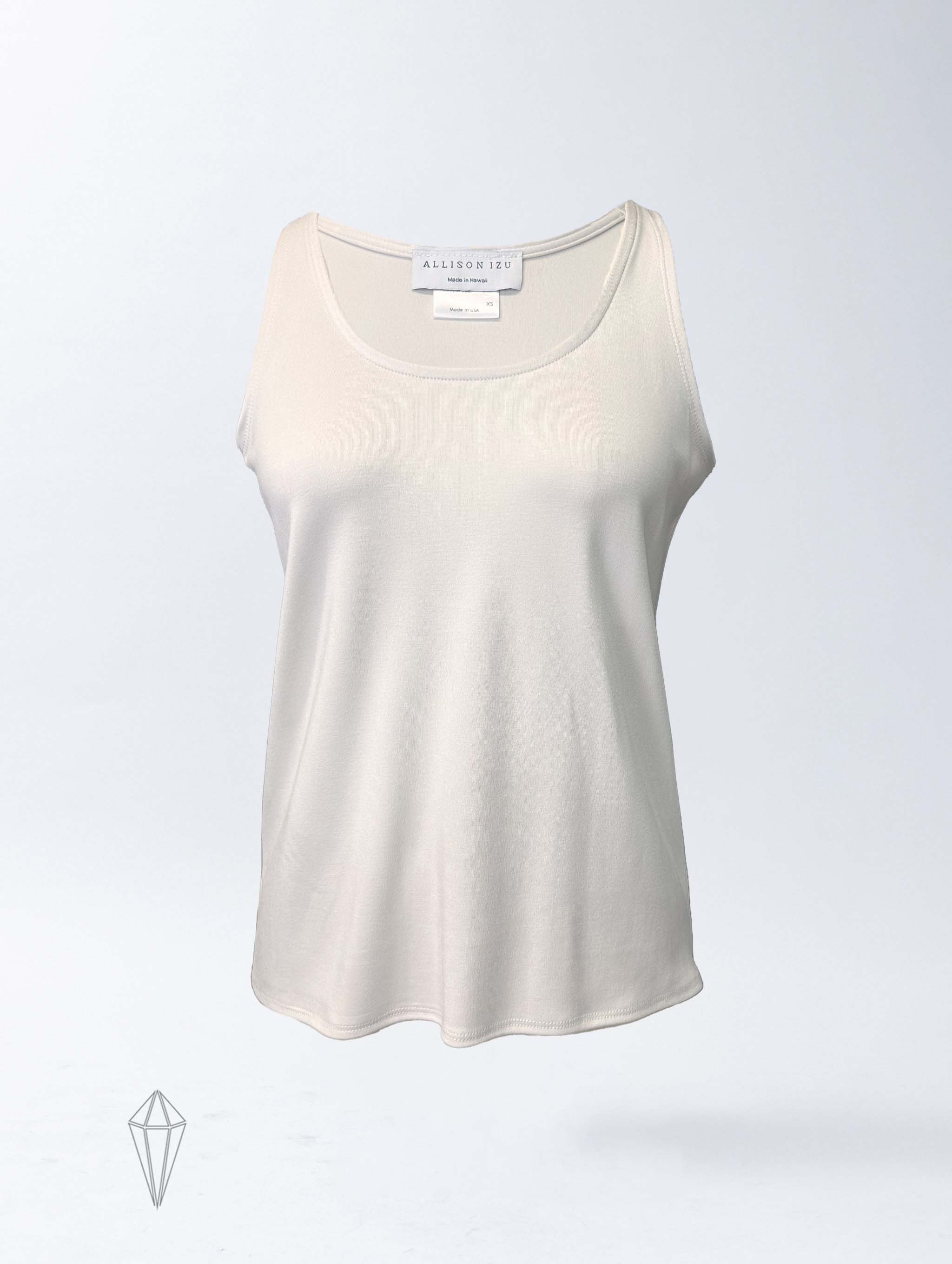 FINAL SALE: Tori Tank - Antique White Soft Ponte
