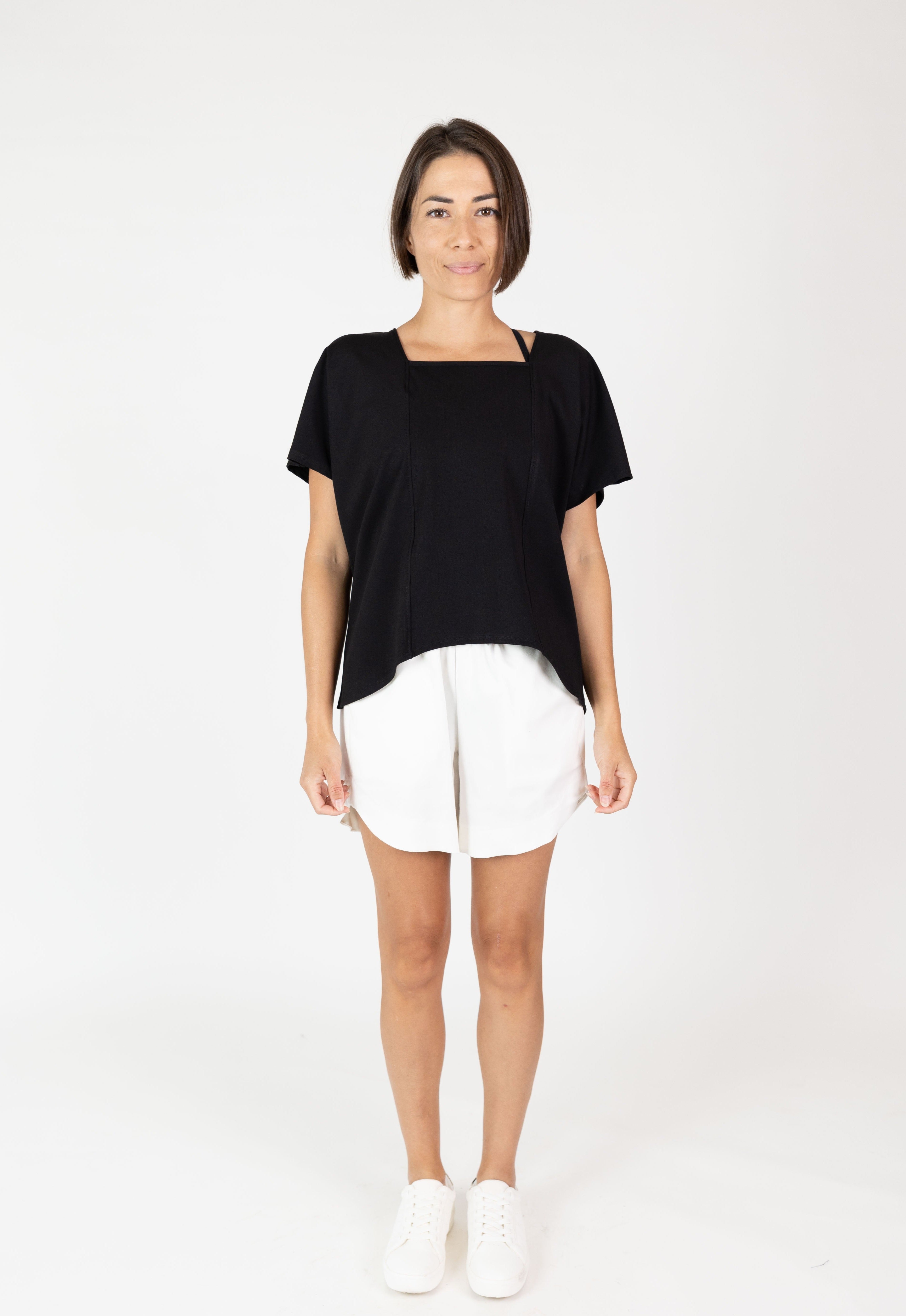 Karisa Top - Black Rib