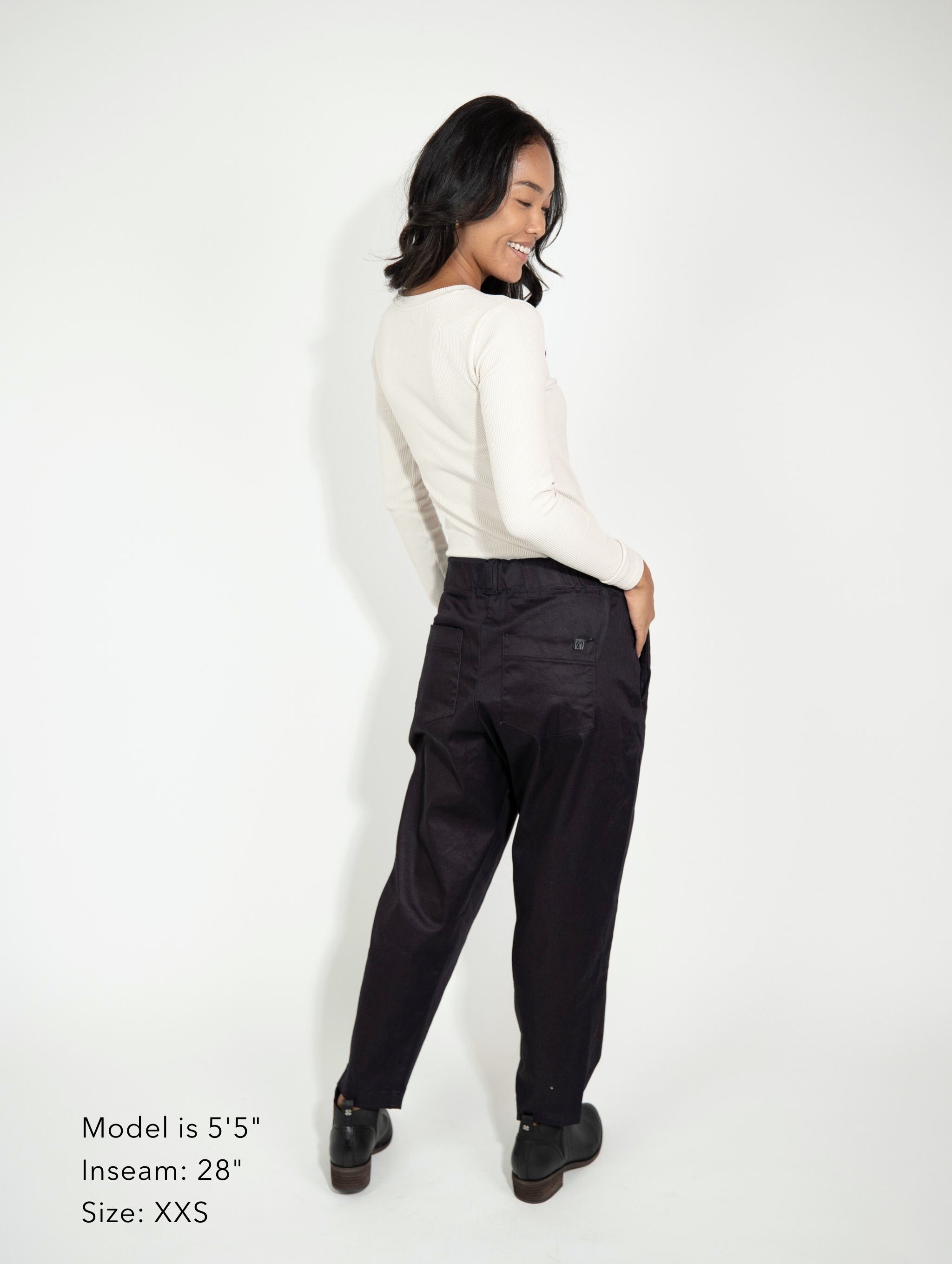 Bowery Pull On Balloon Pant - Shiny Indigo Denim