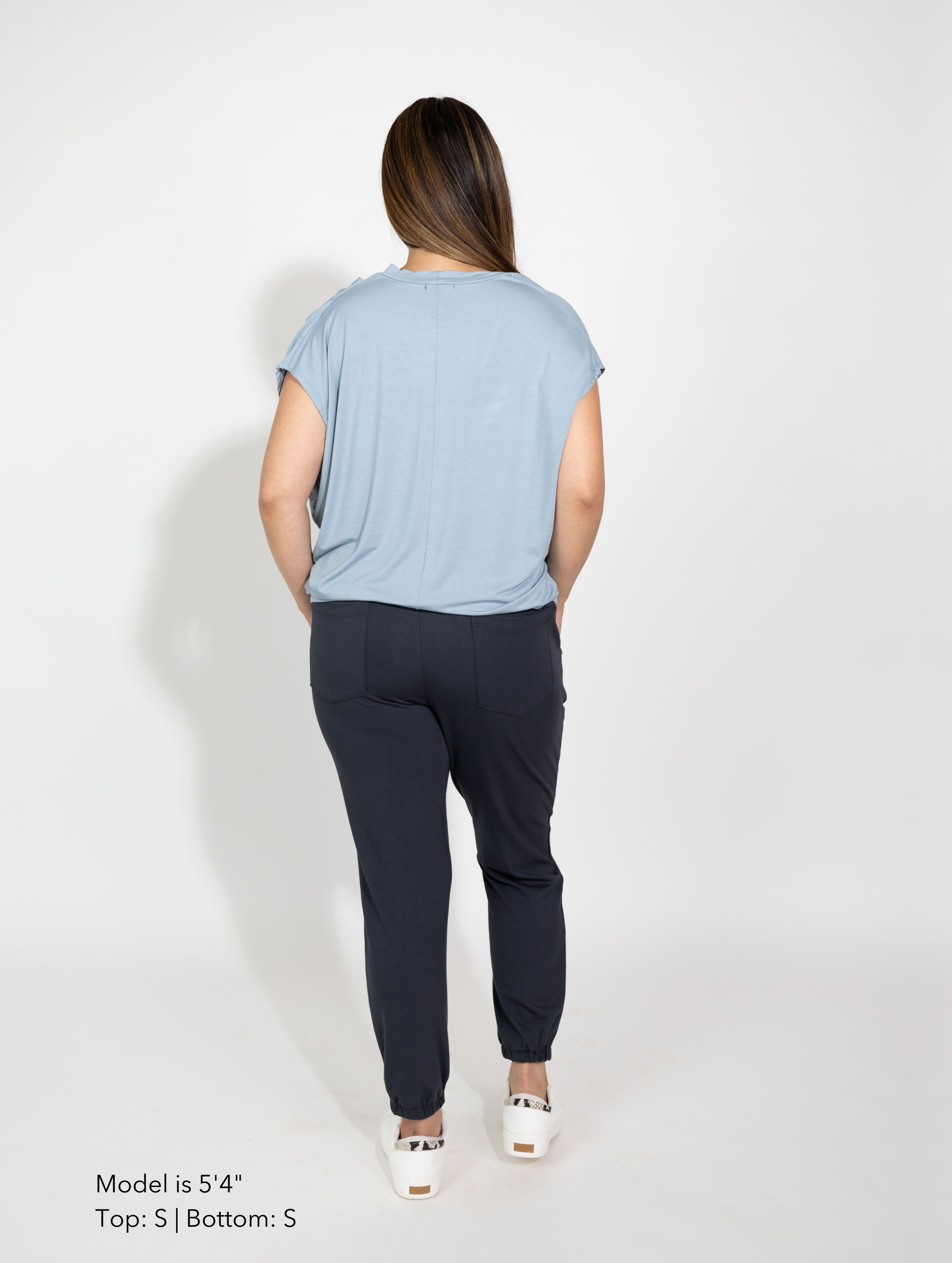 Margot Top - Pacific Blue Rayon Jersey