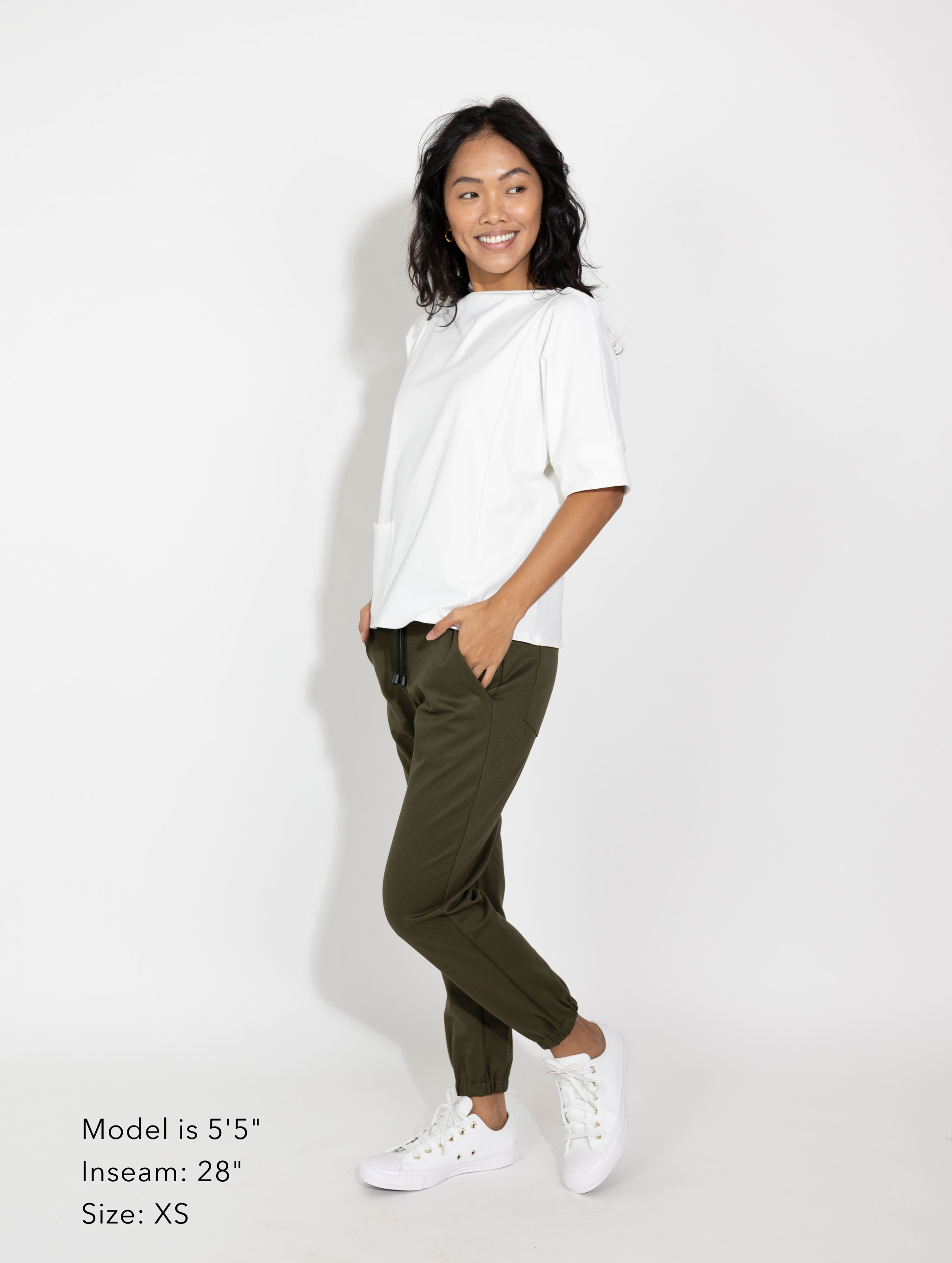 Sunrise Jogger - Olive Twill Ponte