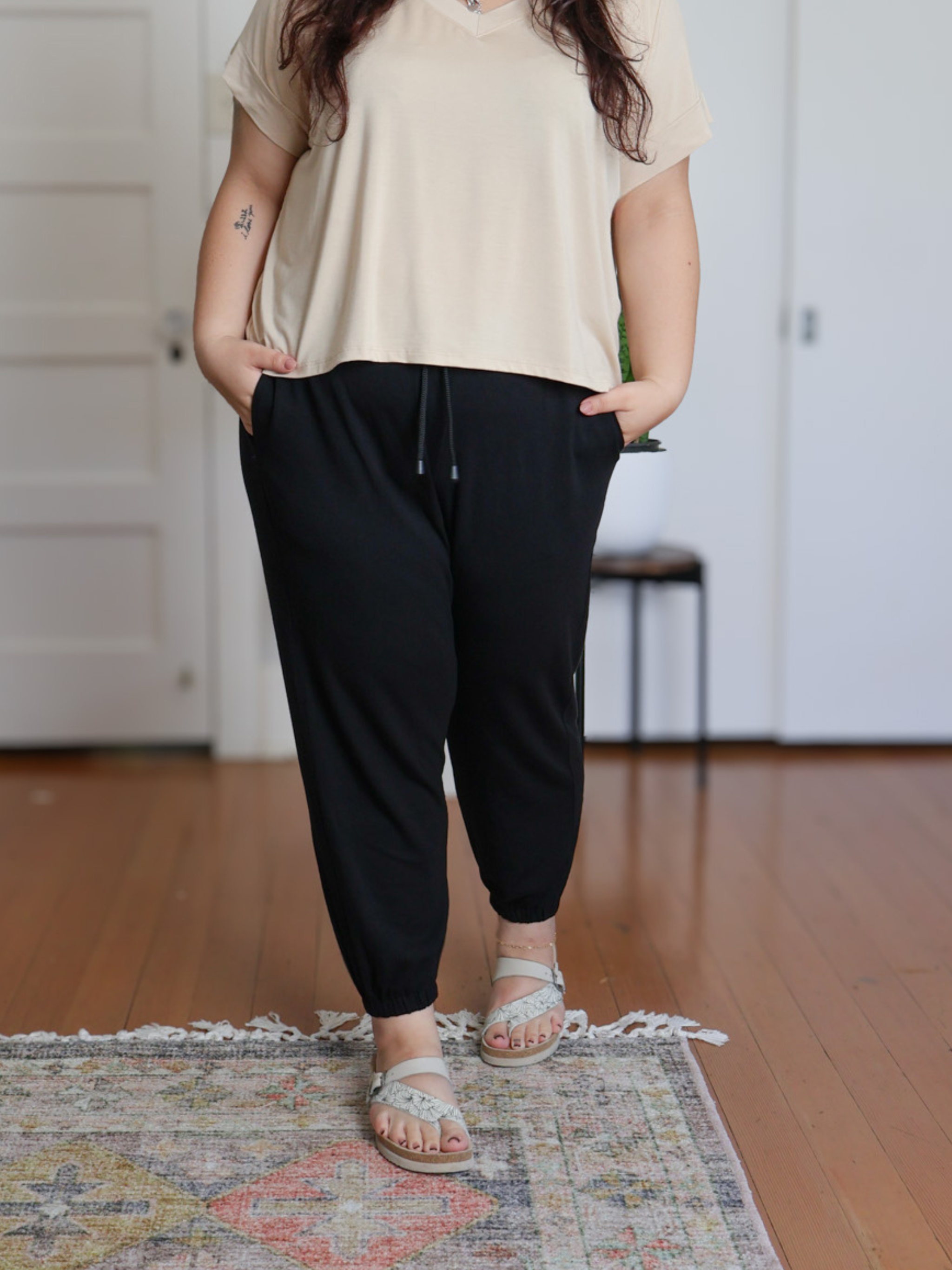 South St. Jogger - Black Soft Ponte | Allison Izu