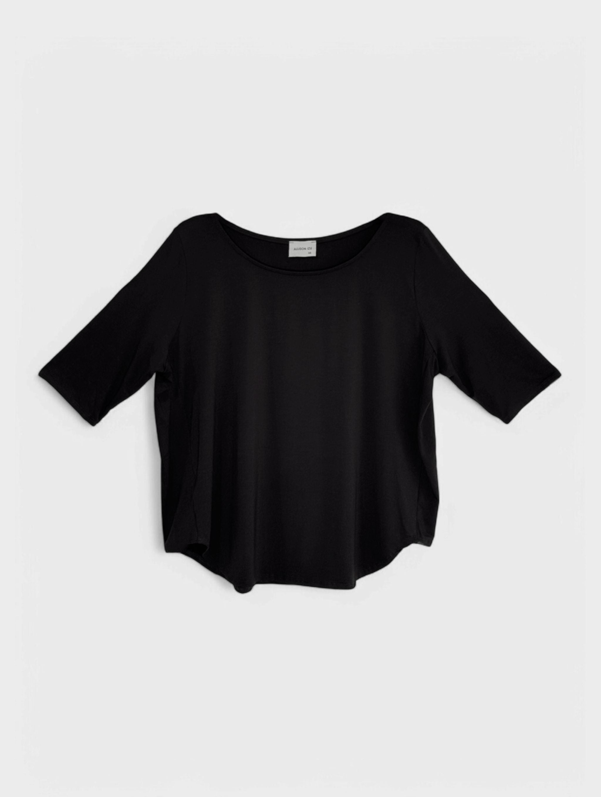 Hannah Top - Black Rayon Jersey