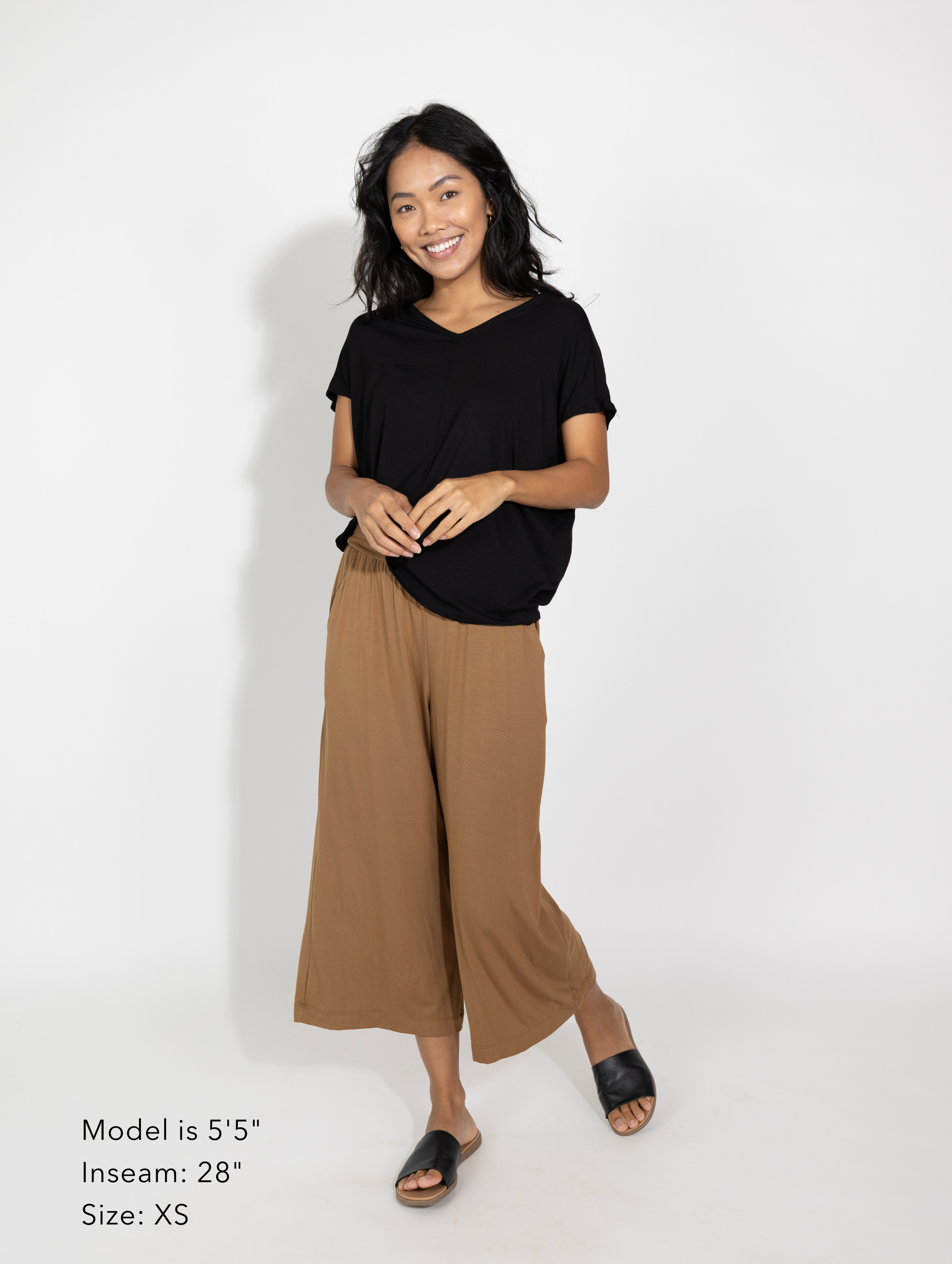 Milo Pant - Caramel Rayon Jersey