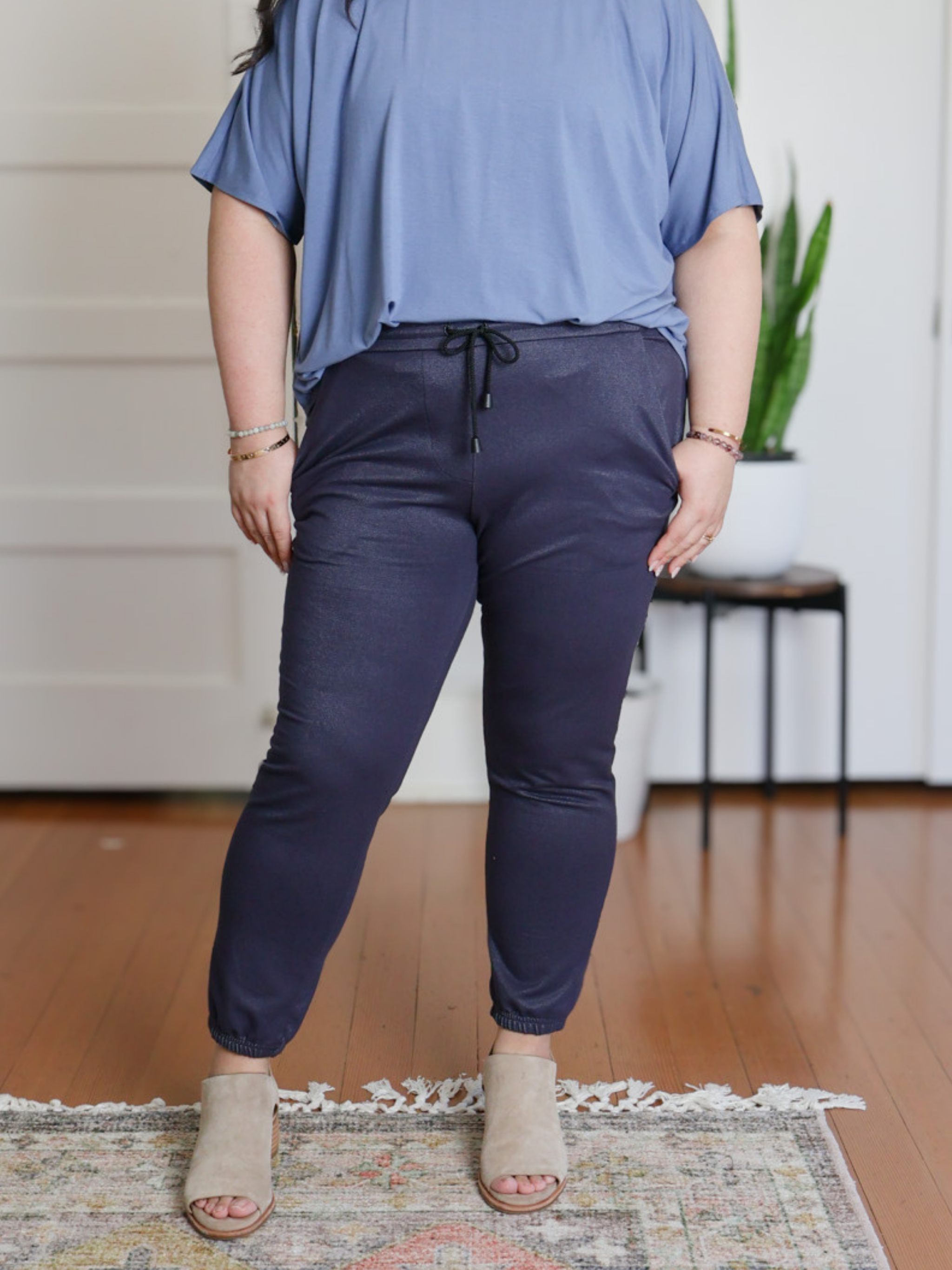 Sunrise Jogger - Shiny Blue Denim