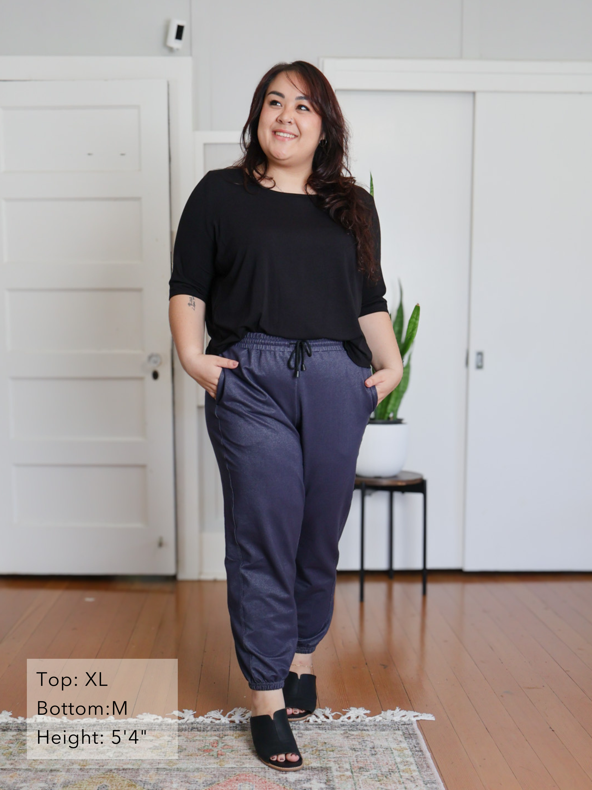 Hannah Top - Black Rayon Jersey