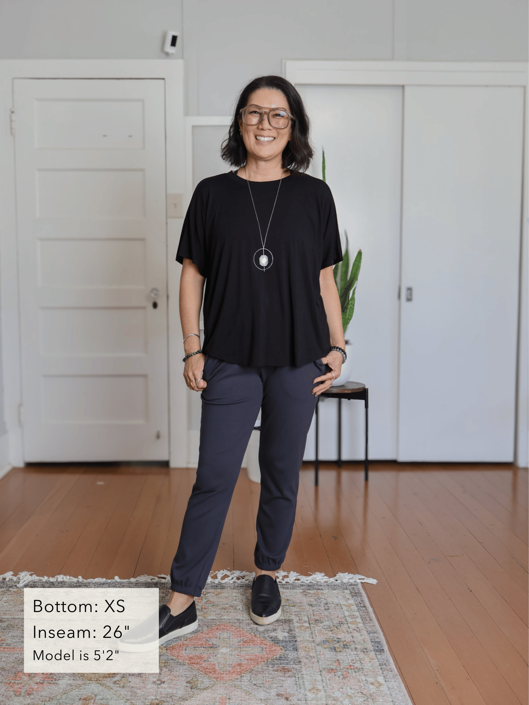 Sunrise Jogger - Washed Black Soft Ponte