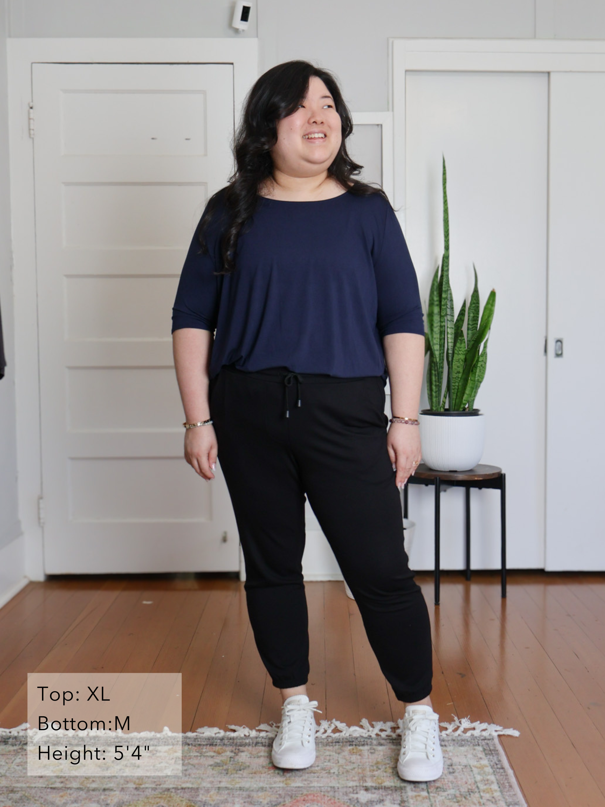 Hannah Top - Midnight Rayon Jersey