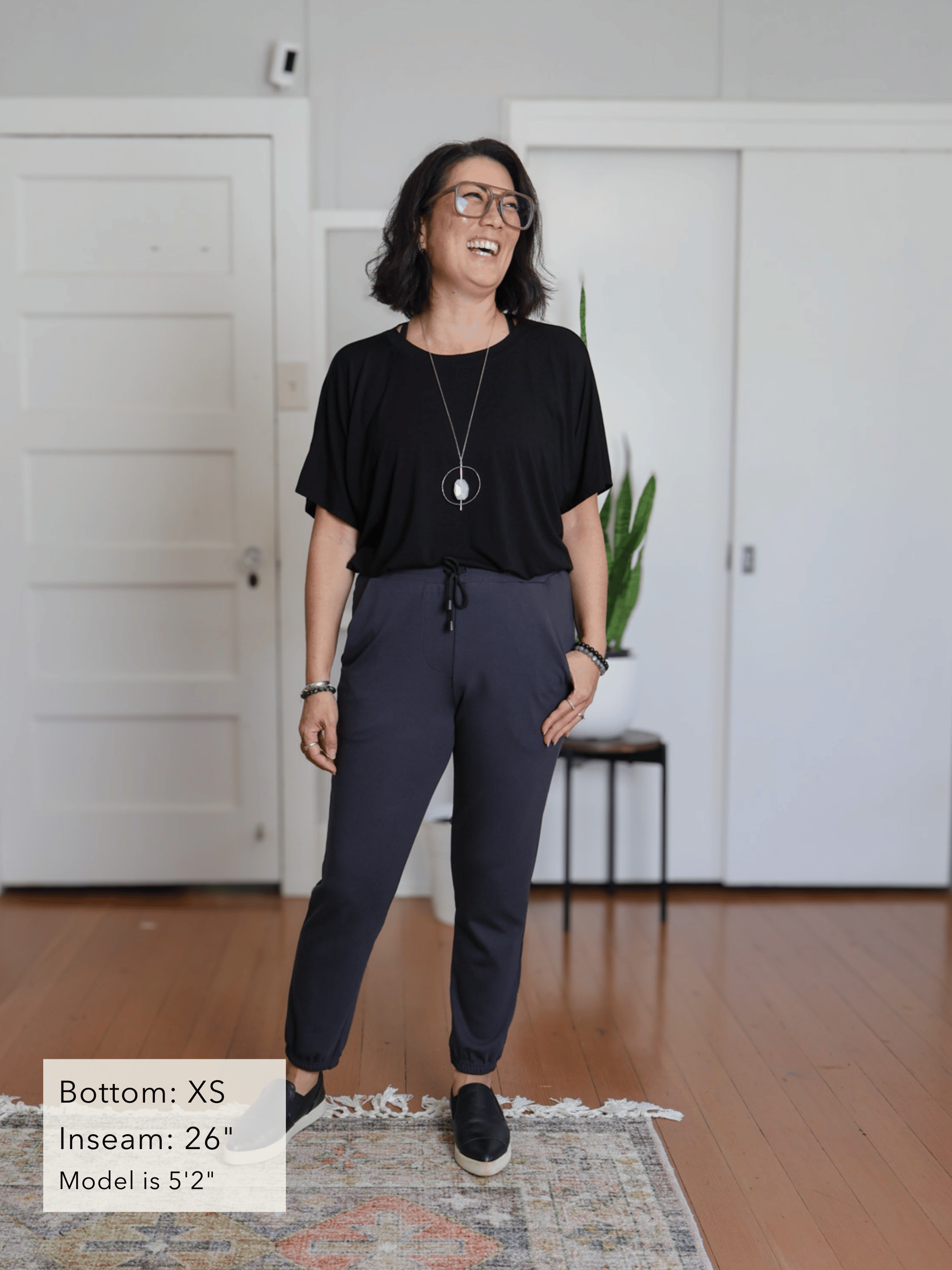 Sunrise Jogger - Washed Black Soft Ponte