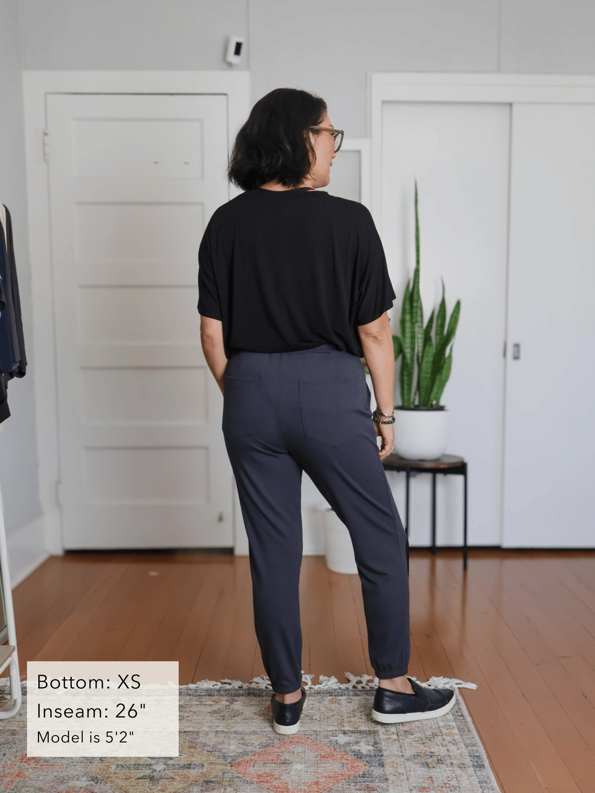 Sunrise Jogger - Washed Black Soft Ponte