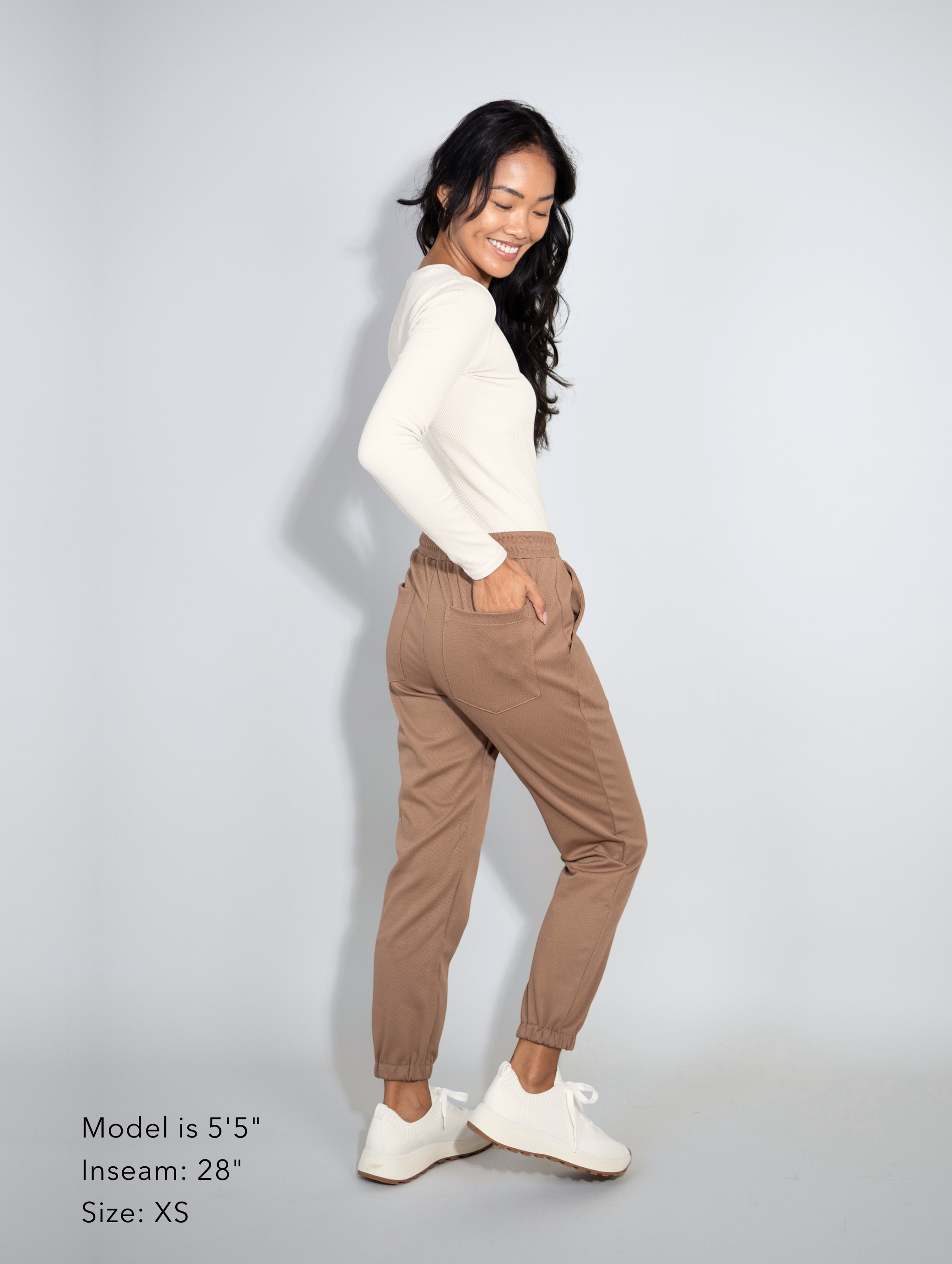 Sunrise Jogger - Mocha Twill Ponte