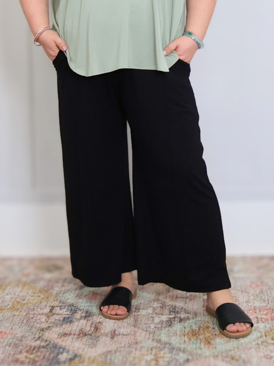 Rowan Pant - Black Rayon Jersey