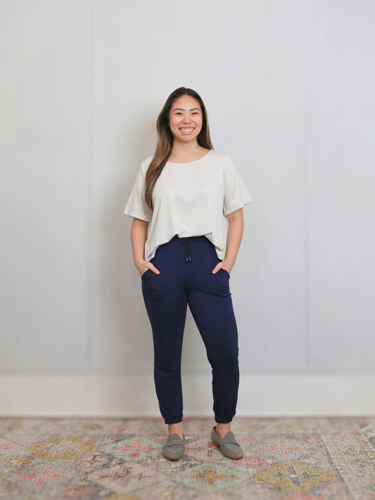 Sunrise Jogger - Midnight Rayon Jersey