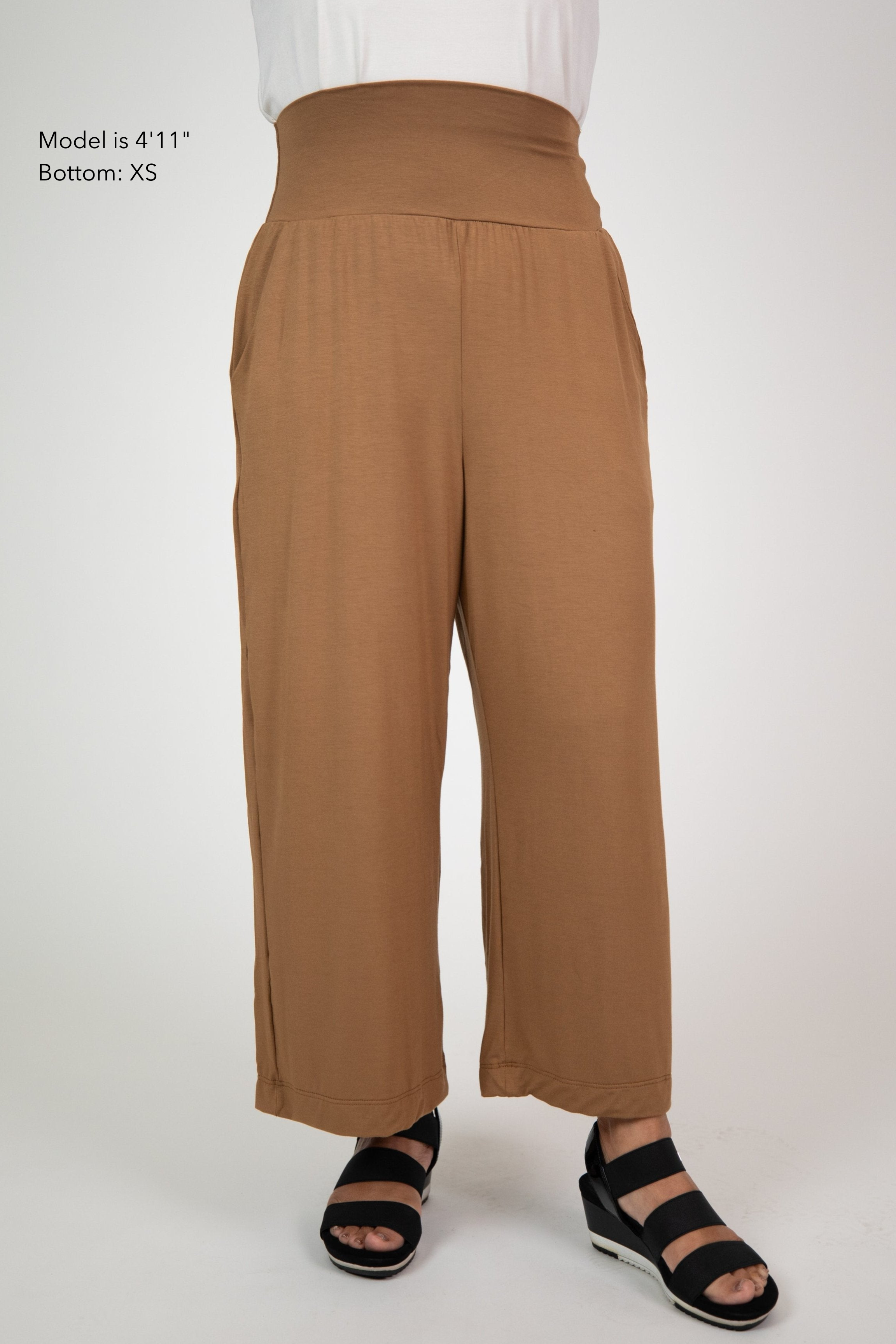 Milo Pant - Caramel Rayon Jersey