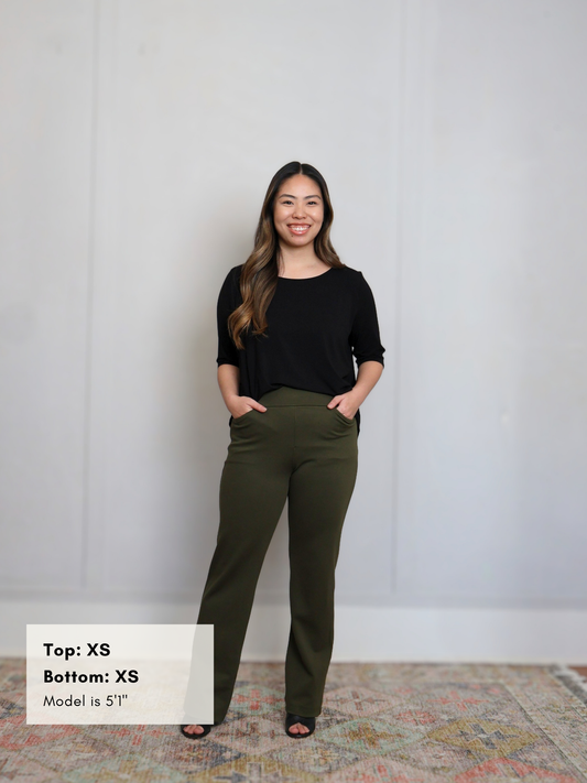 Cooke Pant - Olive Twill Ponte