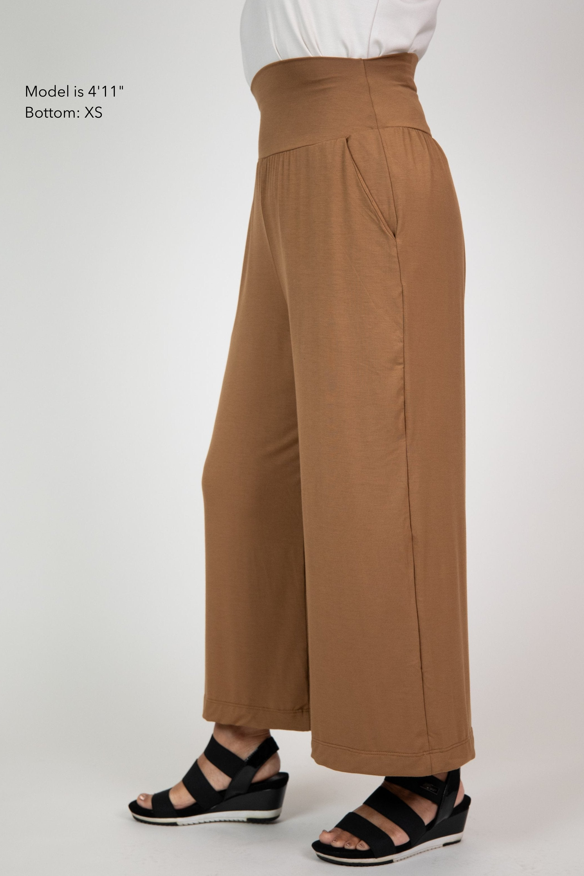 Milo Pant - Caramel Rayon Jersey