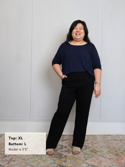 Cooke Pant - Black Twill Ponte