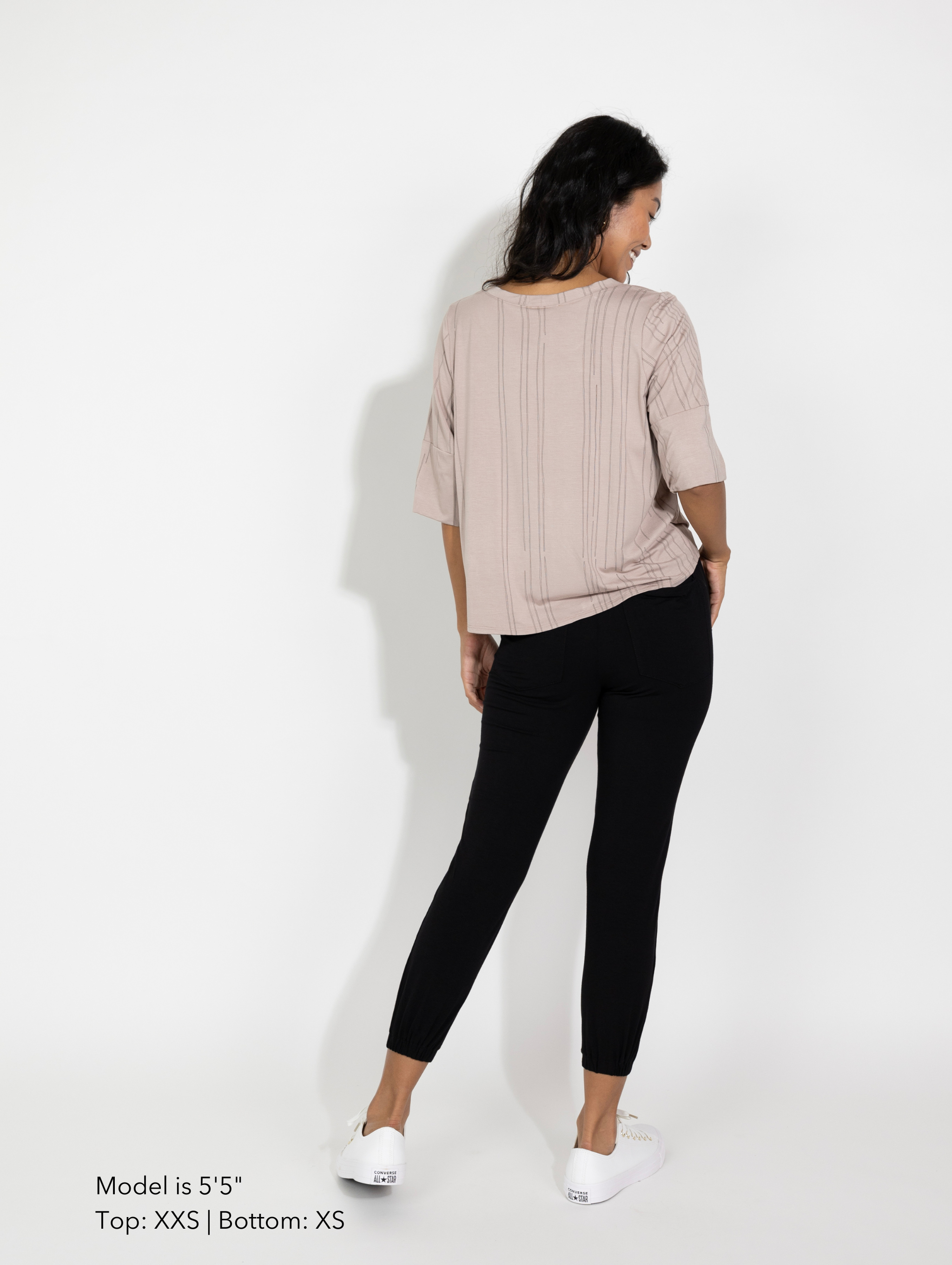 Amelia Top - Sandstone Etched Lines