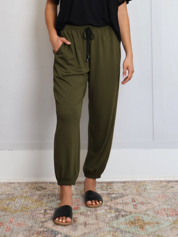 South St. Jogger - Moss Soft Ponte