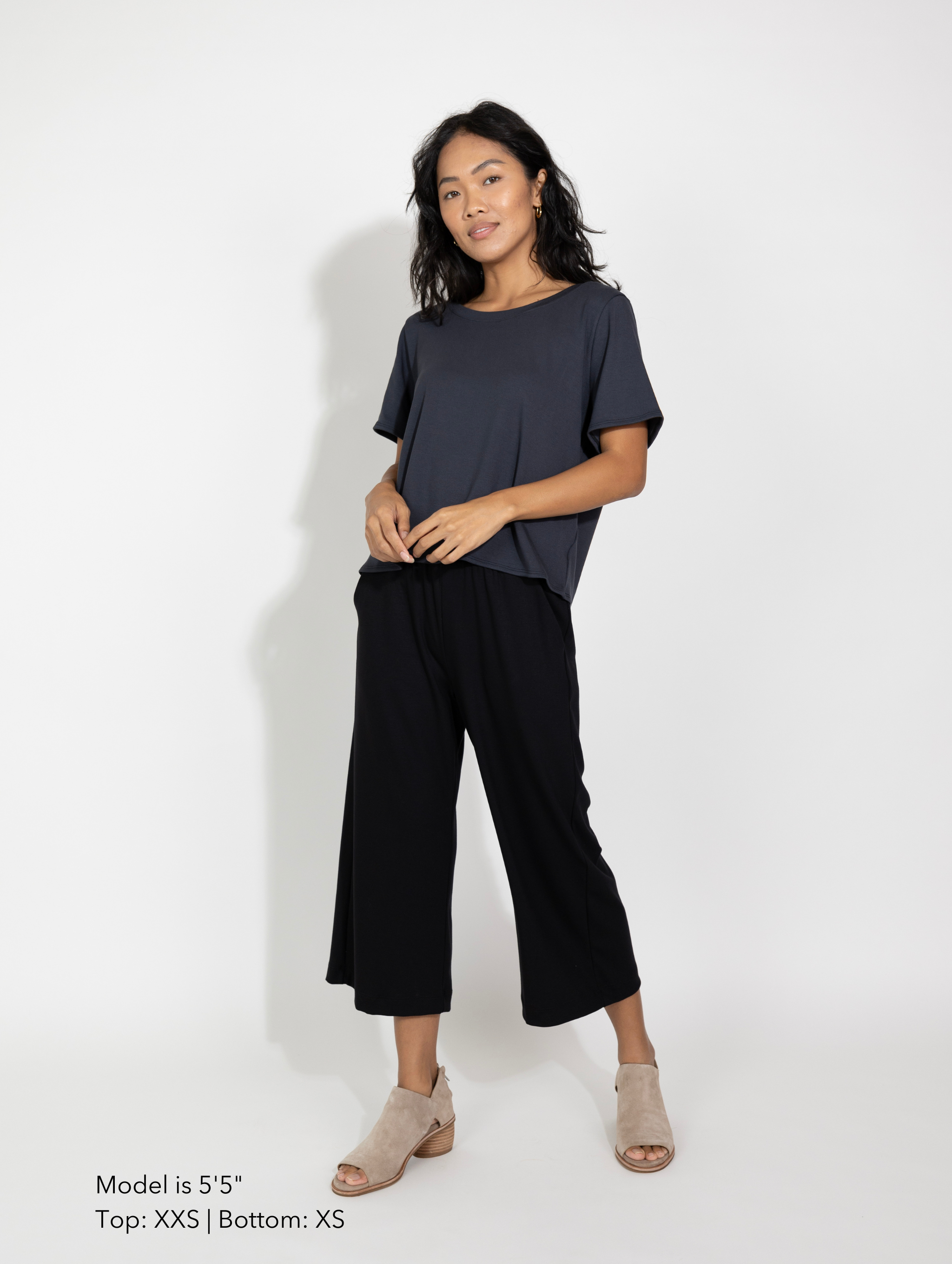 Emi Top - Washed Black Soft Ponte