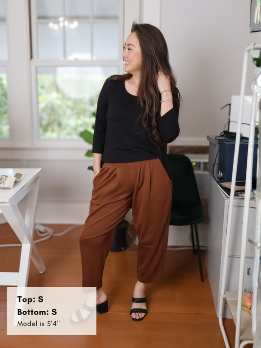Mandy Top - Black Rayon Jersey