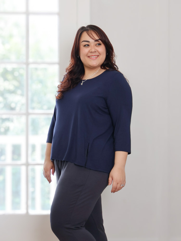 Mandy Top - Midnight Rayon Jersey