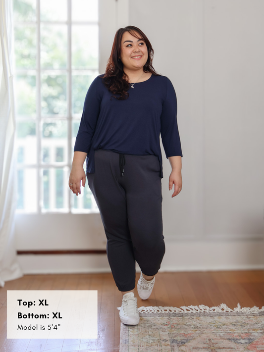 Mandy Top - Midnight Rayon Jersey
