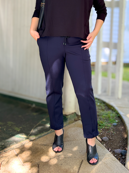 Brooklyn Pant - Navy Double Knit – Allison Izu