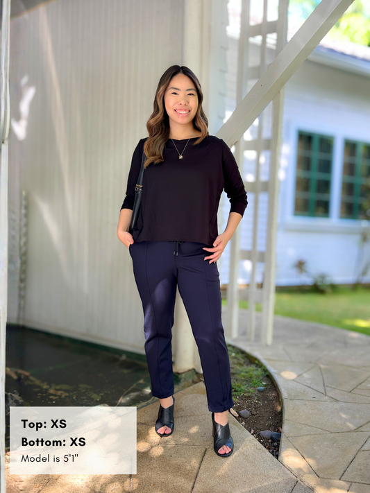 Brooklyn Pant - Navy Double Knit