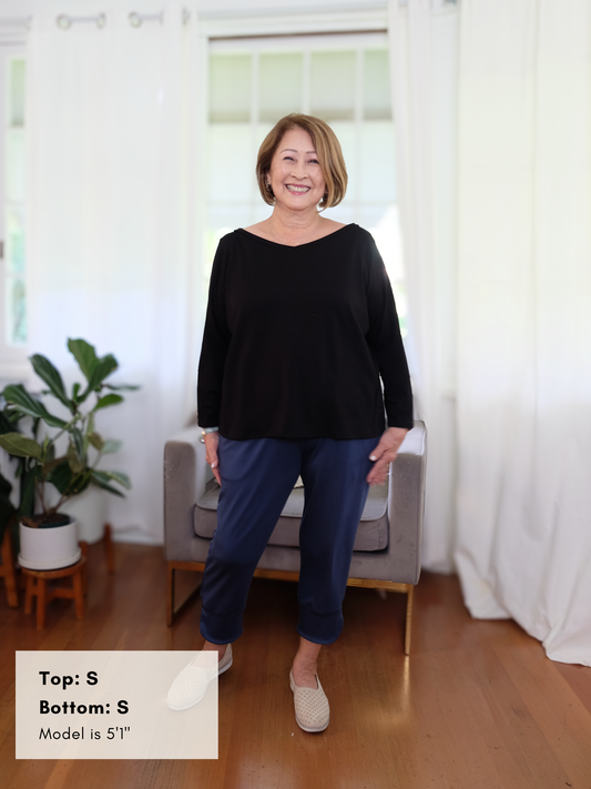 Mara Top - Black Soft Ponte