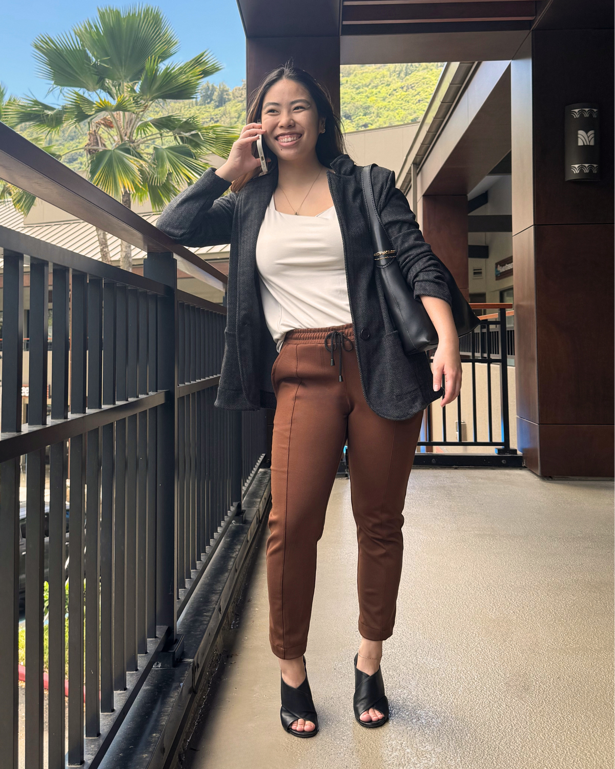 Brooklyn Pant - Toffee Twill Ponte