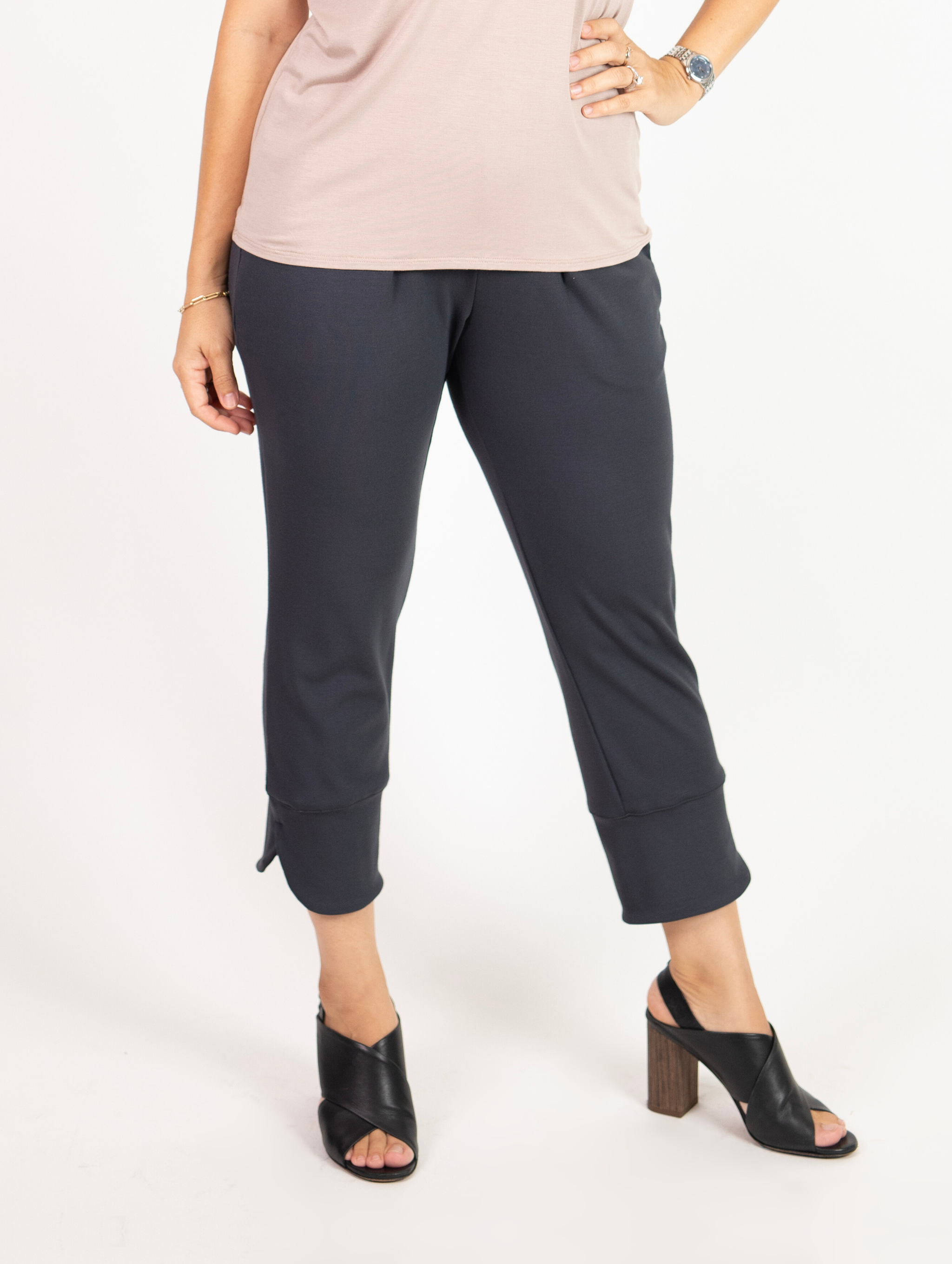 Miki Pant - Washed Black Soft Ponte