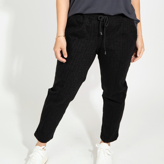 Brooklyn Pant - Black Maze Ponte – Allison Izu