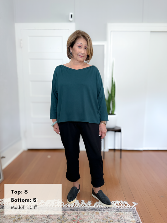 Mara Top - Spruce Soft Ponte