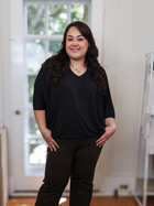 Megumi Top - Black Rayon Jersey