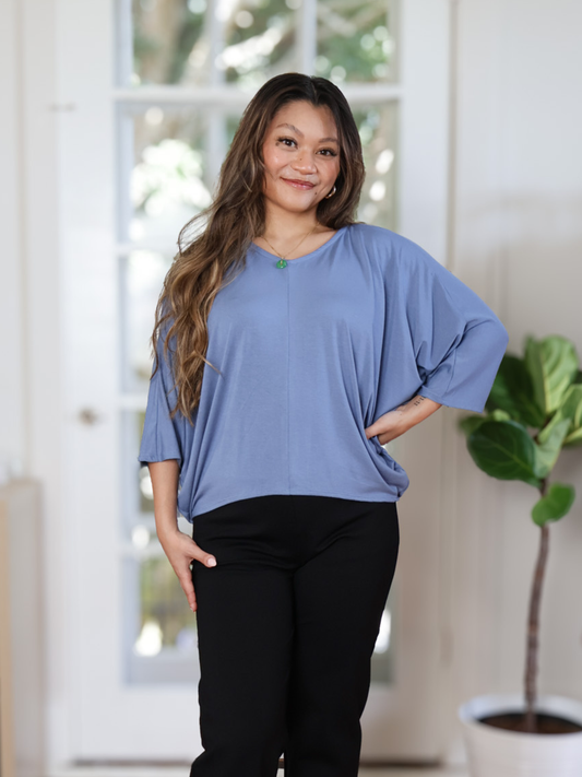 Megumi Top: Parisian Blue
