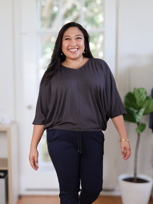 Megumi Top - Washed Black