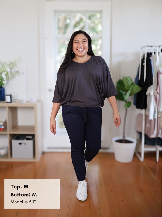 Megumi Top - Washed Black