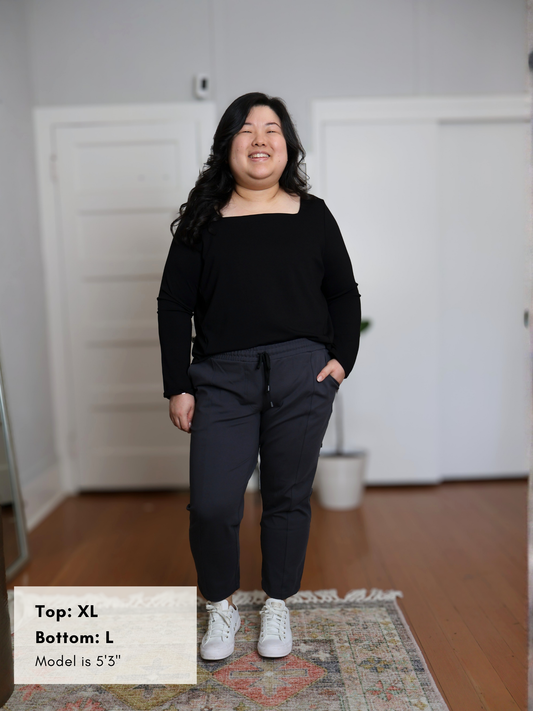 Scarlett Top - Black Soft Ponte