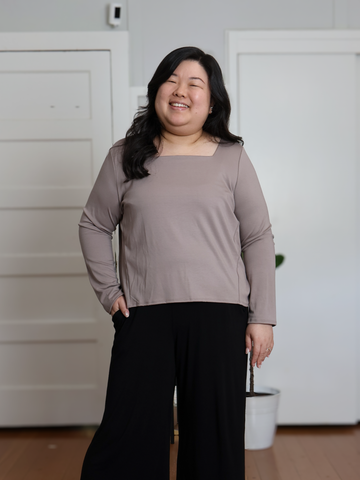 Scarlett Top - Cafe Soft Ponte