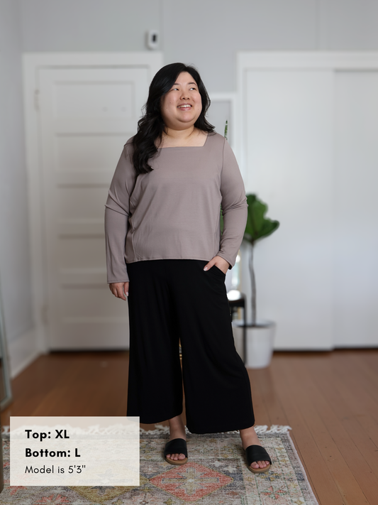 Scarlett Top - Cafe Soft Ponte