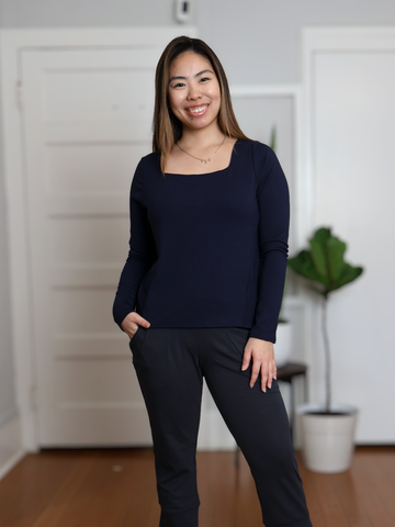 Scarlett Top - Midnight Soft Ponte