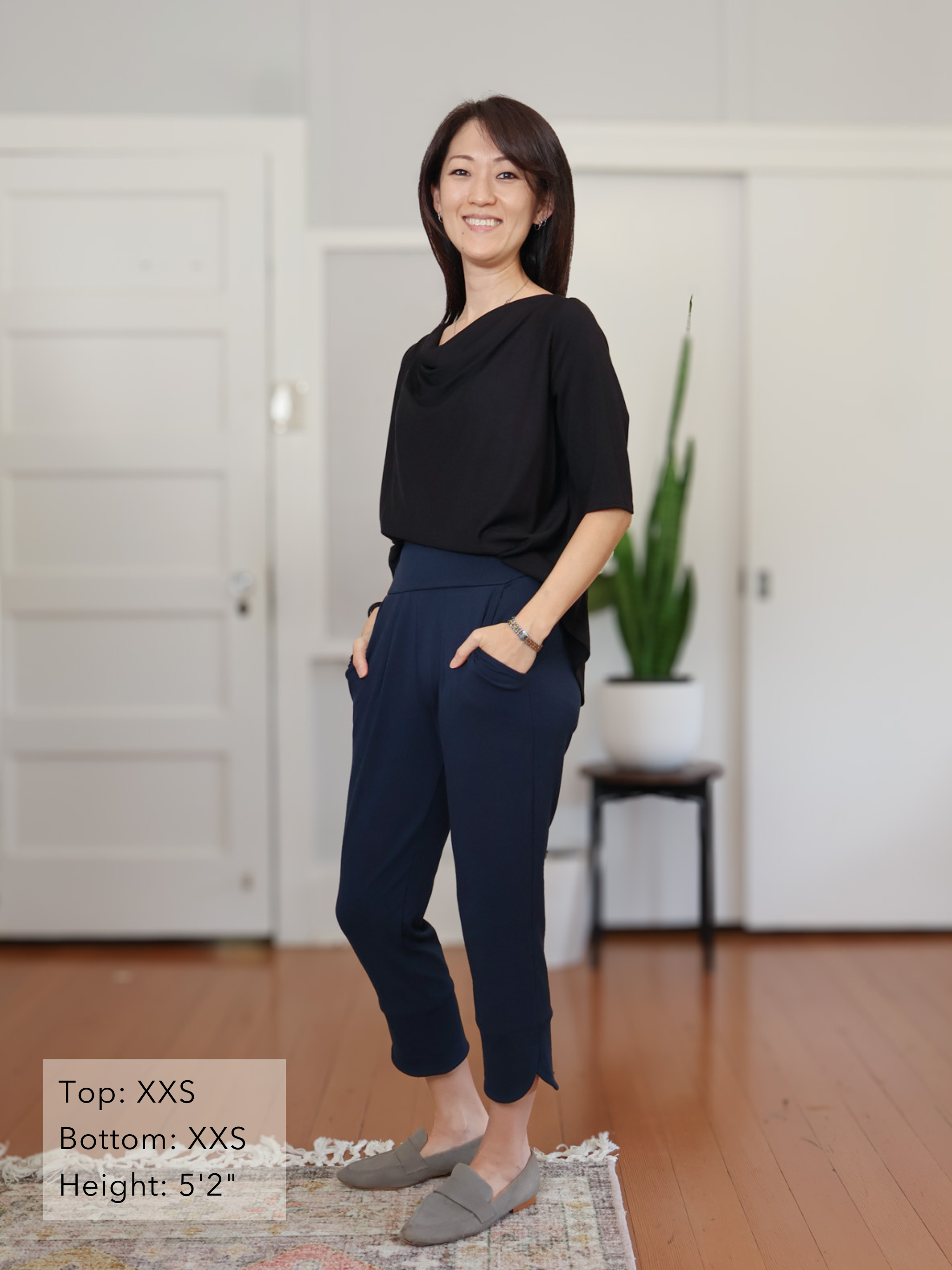 Jana Top - Black Rayon Jersey