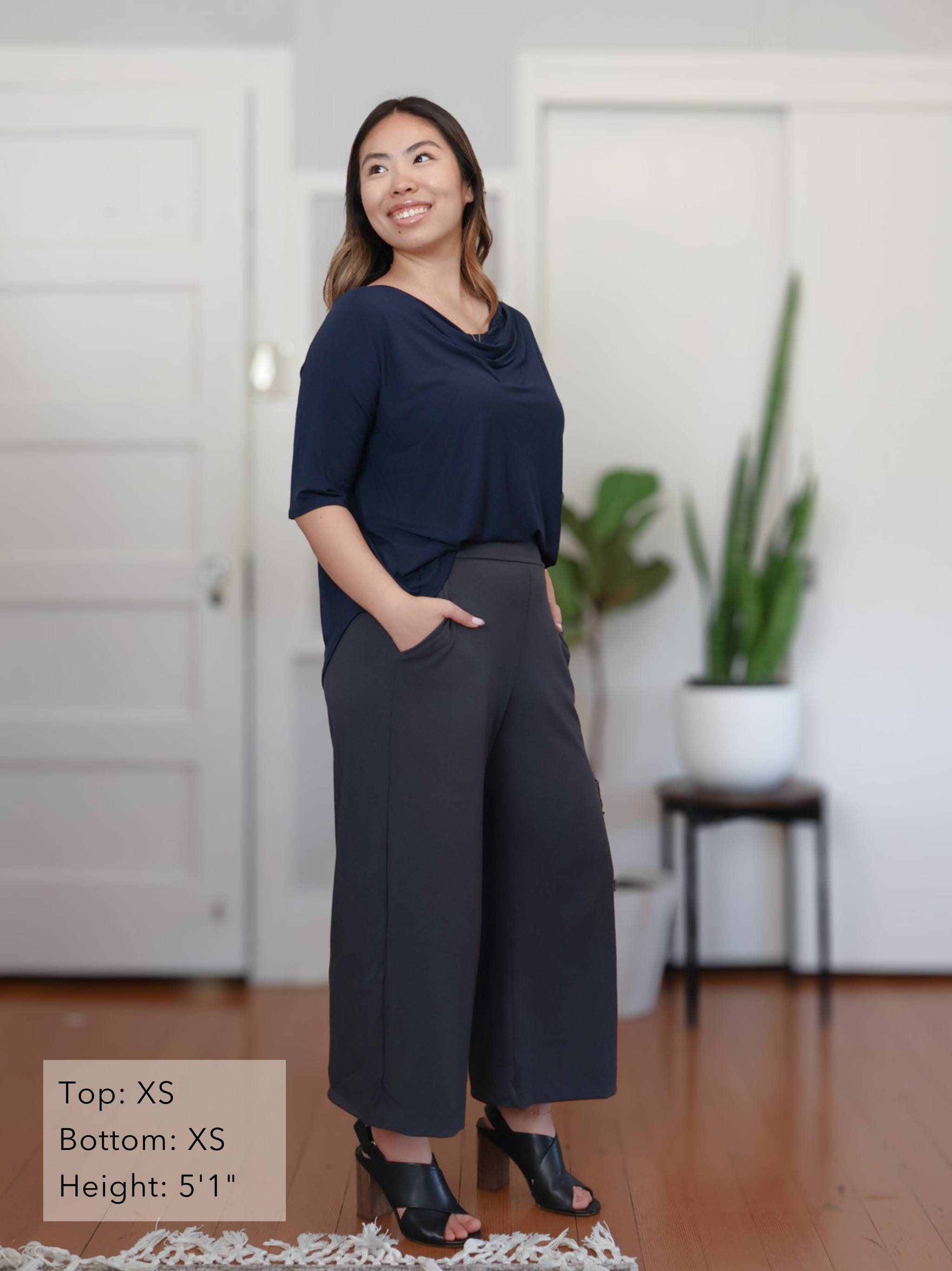 Jana Top - Midnight Rayon Jersey