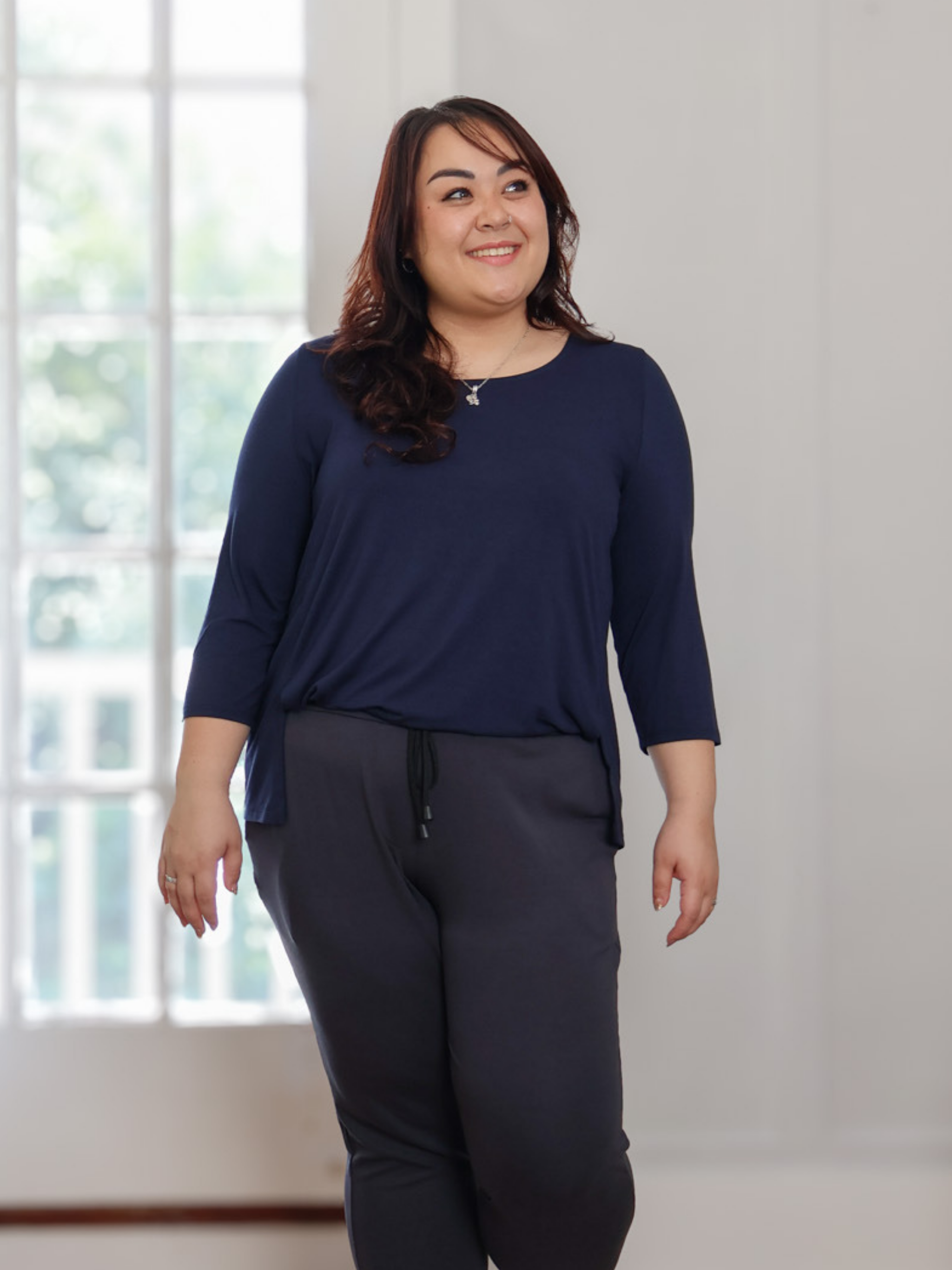 Mandy Top - Midnight Rayon Jersey
