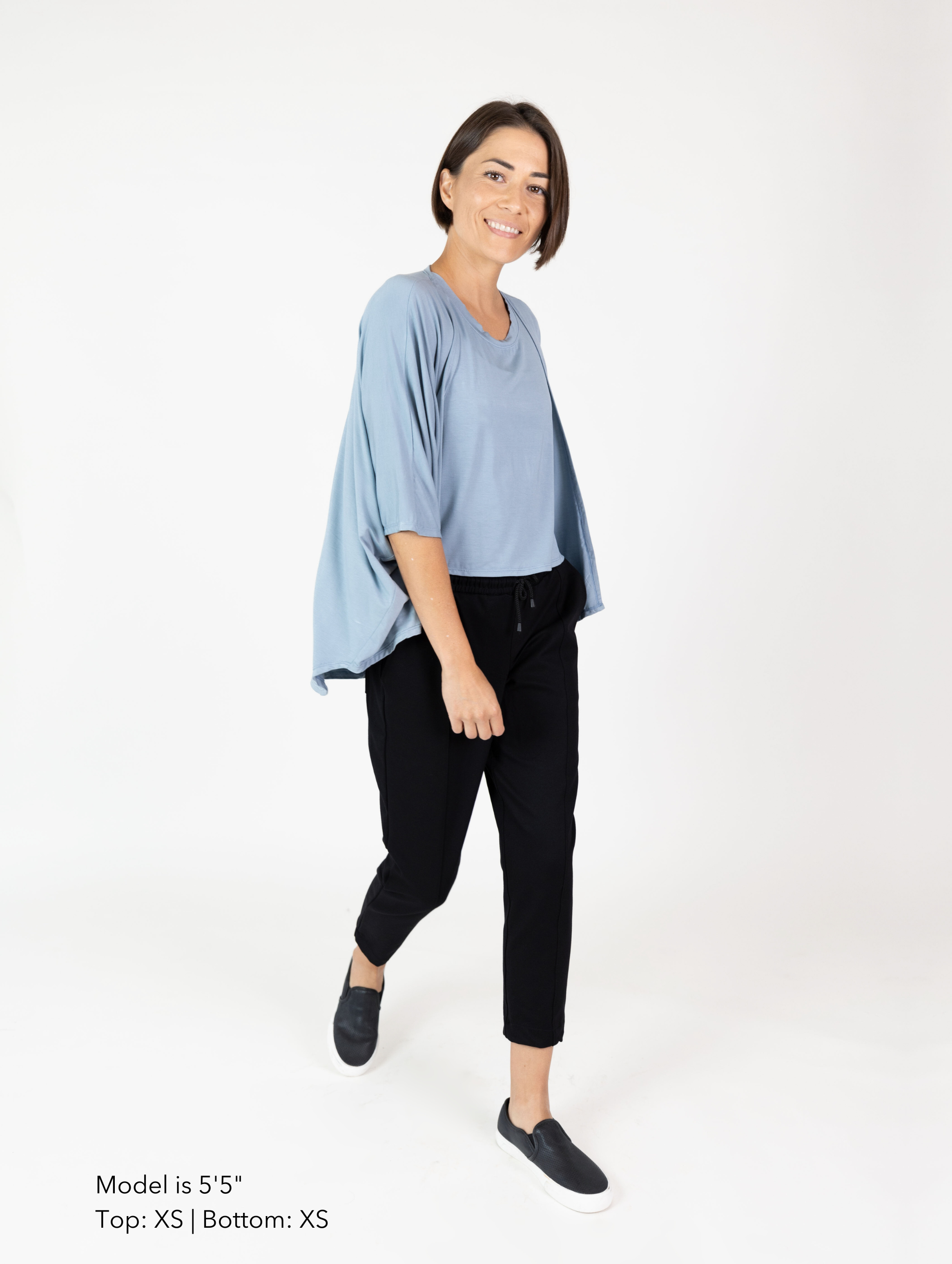 Joan Cover Up - Pacific Blue Rayon Jersey