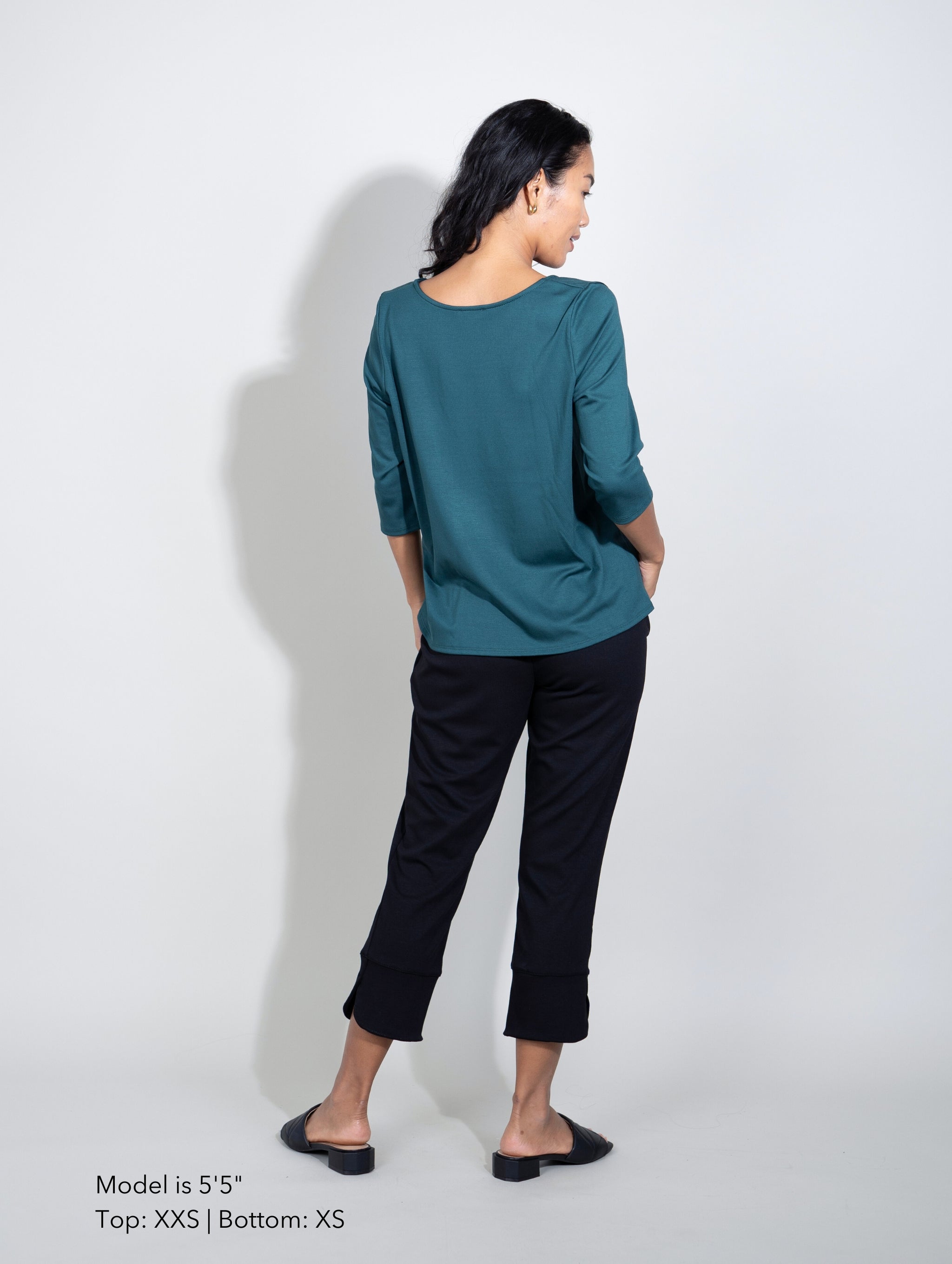 Mandy Top - Spruce Soft Ponte