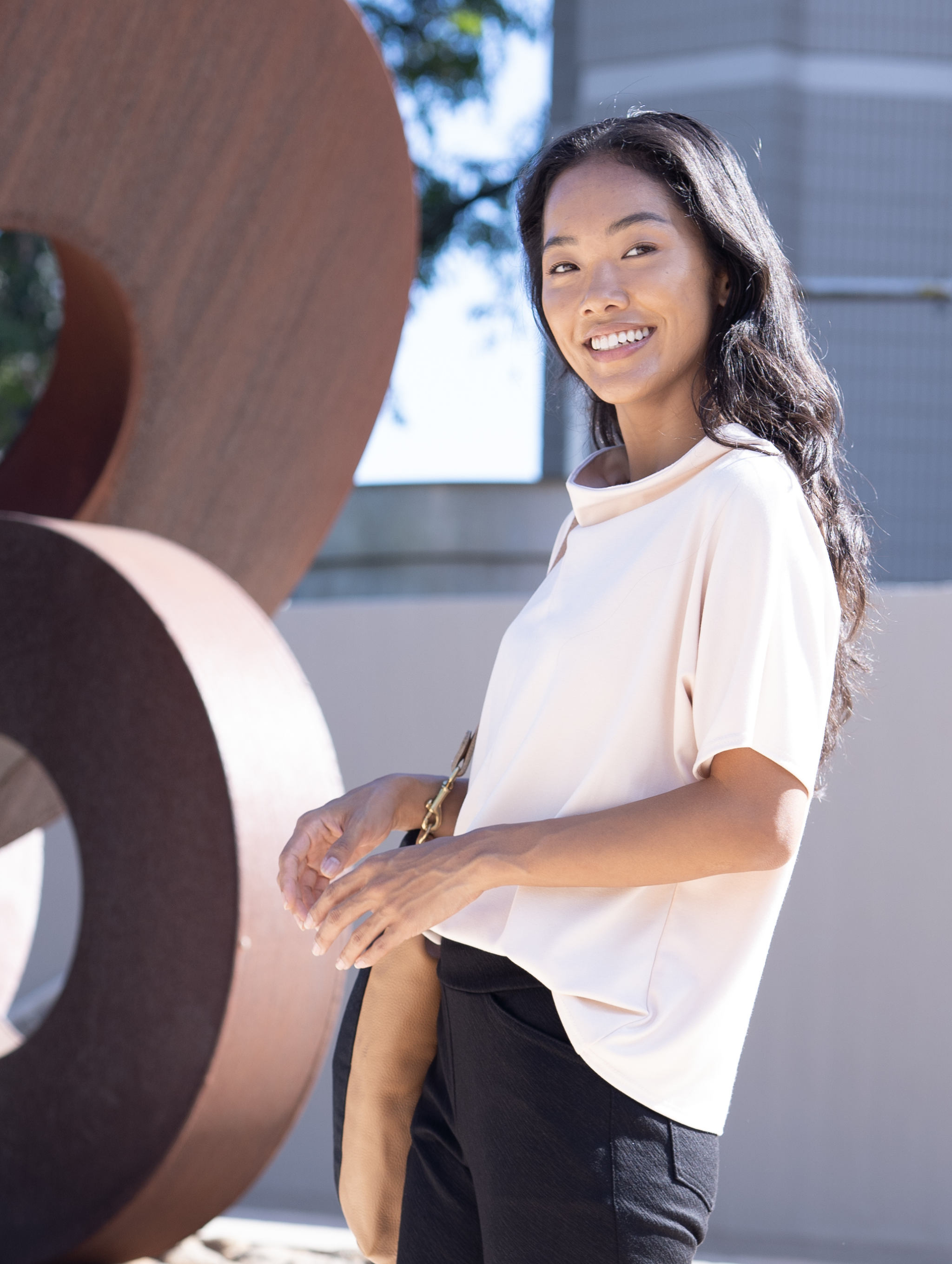 Audrey Top - Antique White Soft Ponte