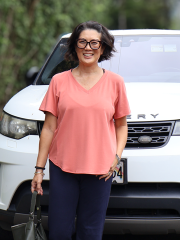 Rebecca Top - Coral Bloom Soft Ponte