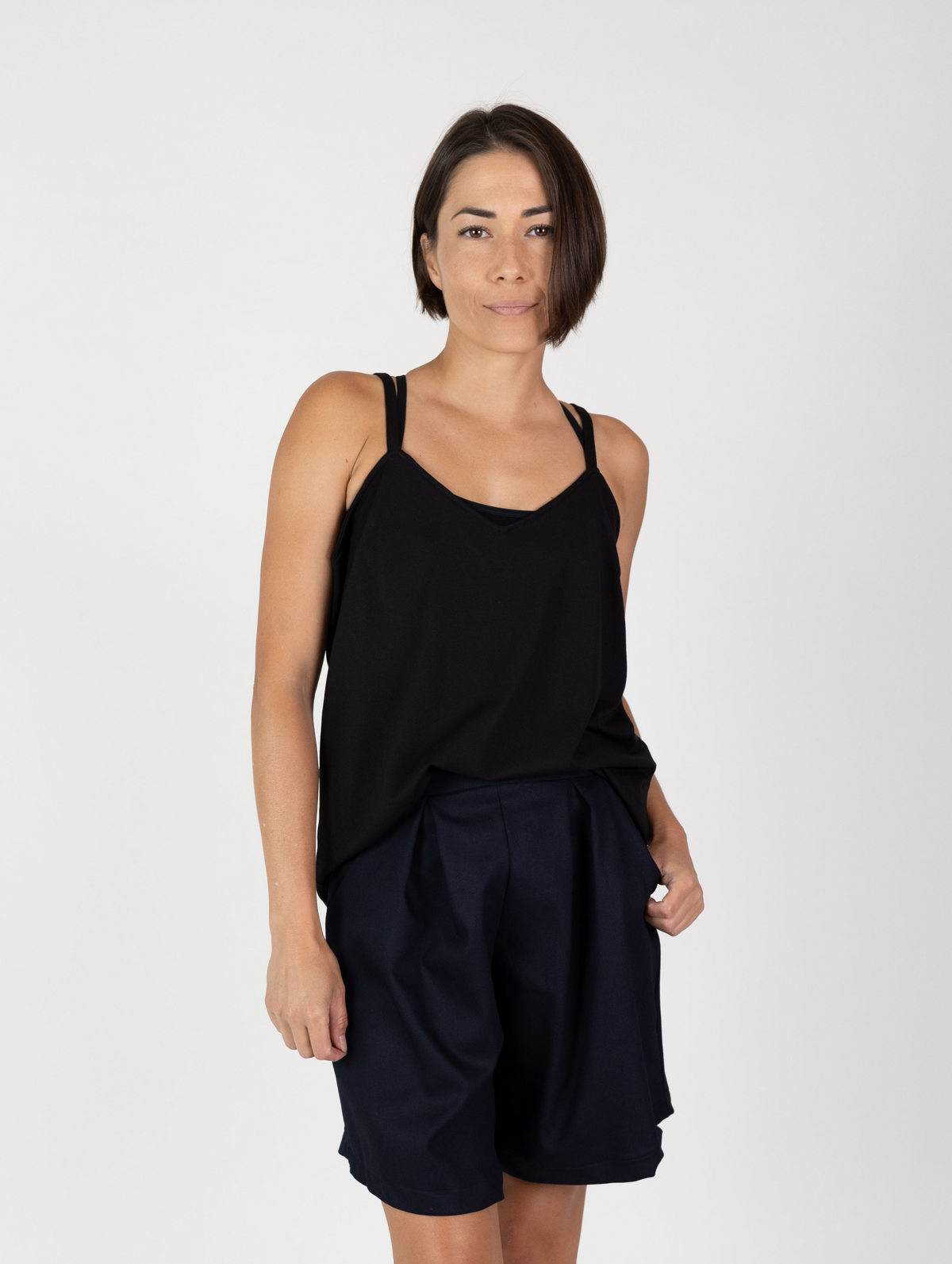 FINAL SALE: Charlie Tank - Black Rib